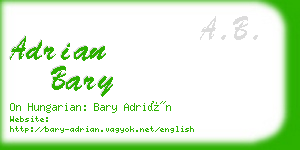 adrian bary business card